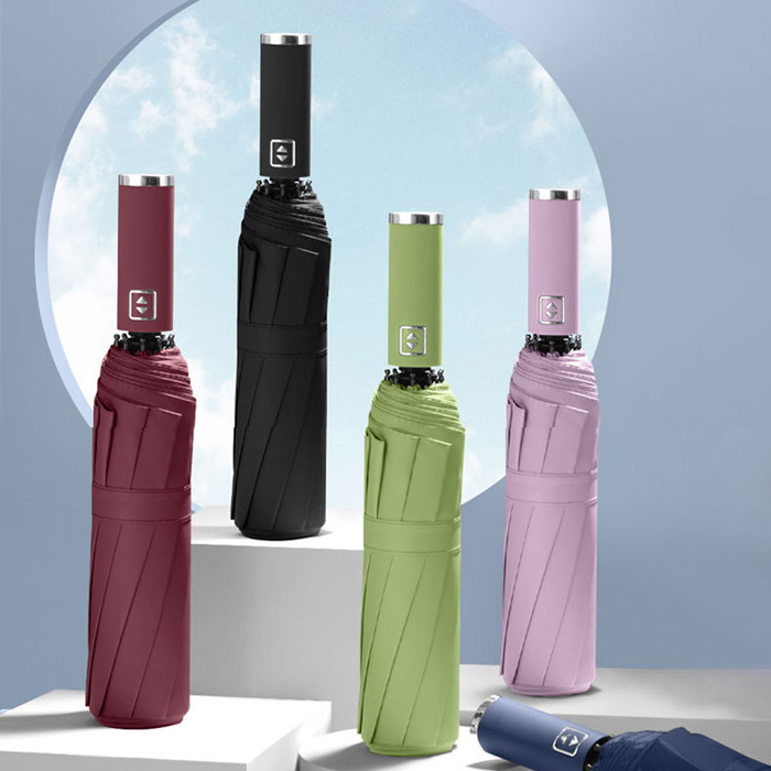 Custom Logo Ten-Bone Automatic Sunshine and Rain Umbrella