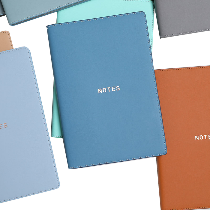 Custom Logo Simple Plain Leather Notebook