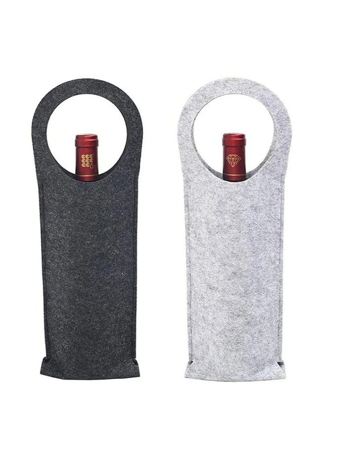 Custom Logo Fashionable Wool Felt Red Wine Bag