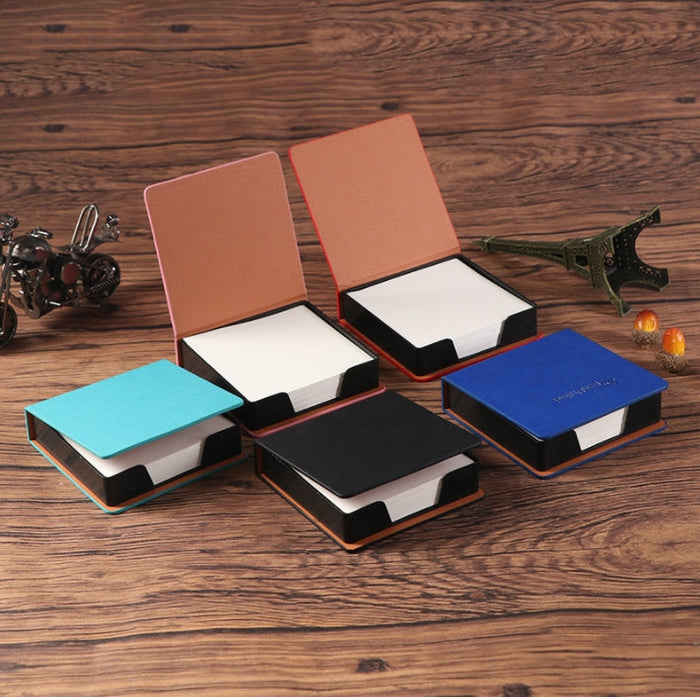 Custom Logo Desk Leather Box Note Paper