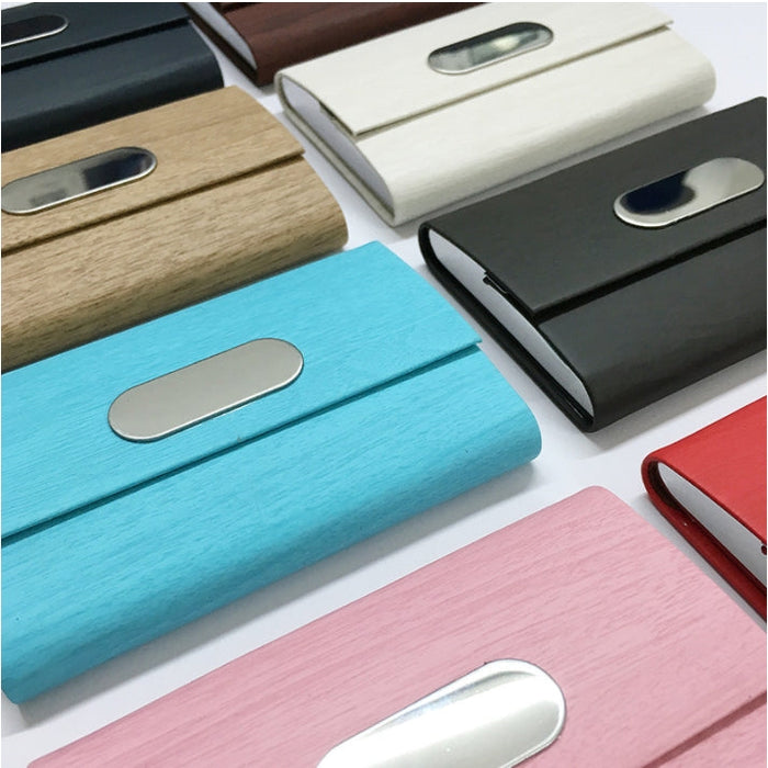 Custom Logo PU Multi-Colour Wooden Business Card Holder