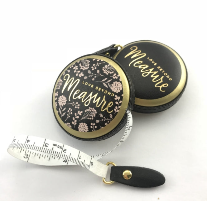 Custom Logo PU Gold Edge Cloth Ruler