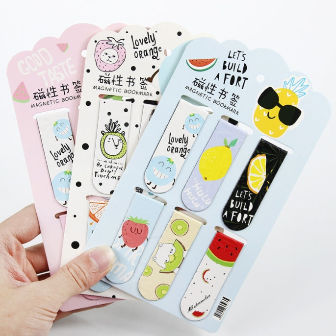 Custom Logo Magnet Advertising Cartoon Bookmark 6 Pack