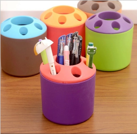 Custom Logo Colourful Multifunctional Pen Holder