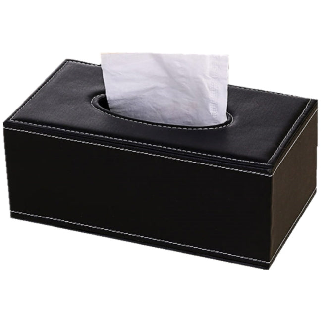 Custom Logo High-Quality Leather Tissue Paper Box