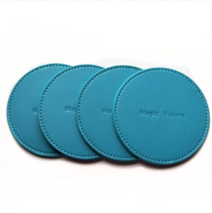 Custom Logo PU Leather Coaster