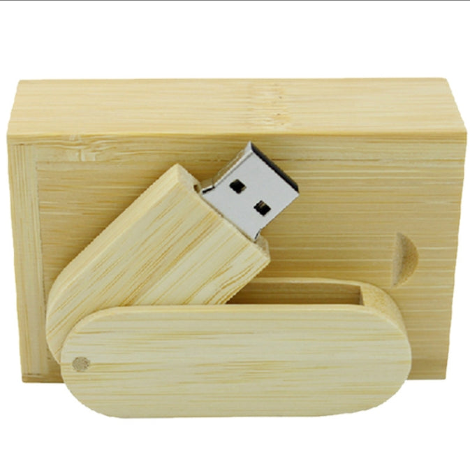 Custom Logo Wood Grain Rotating Flash Drive