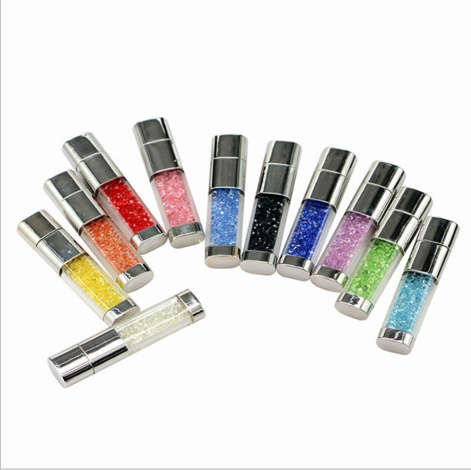 Custom Logo Crystal Diamond-Shaped Flash Drive