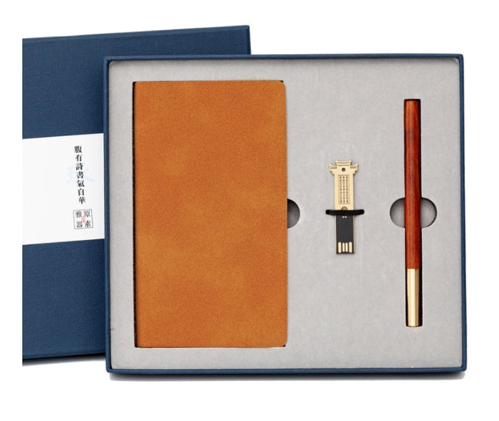 Custom Logo A6 Notebook Three-Piece Set Gift Box