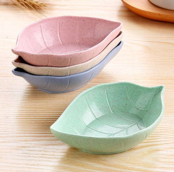 Custom Logo Wheat Leaf-Shaped Sauce Plate