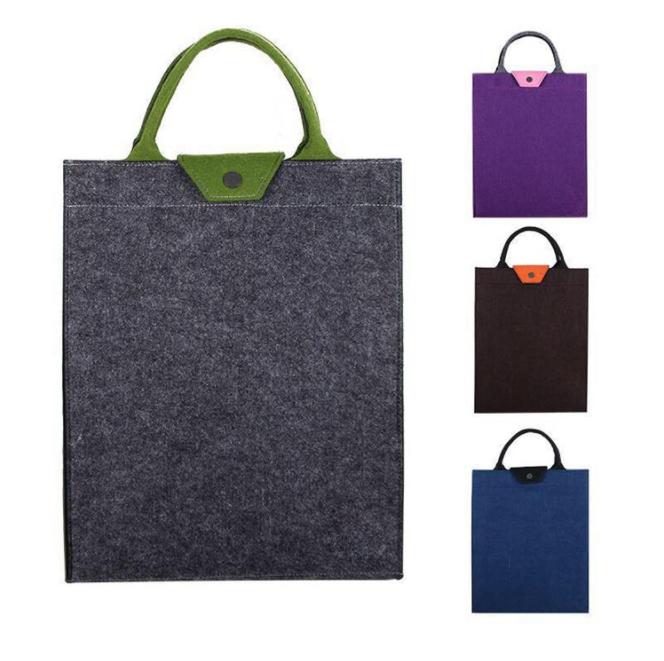 Custom Logo Felt Cloth Portable Office Computer Bag