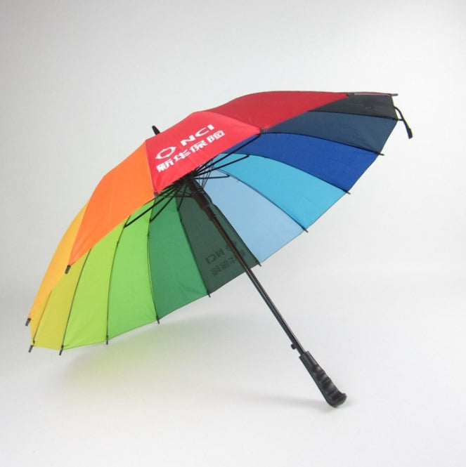 Custom Logo Rainbow Advertising Umbrella | Premium Corporate Gifts and Custom Gifts