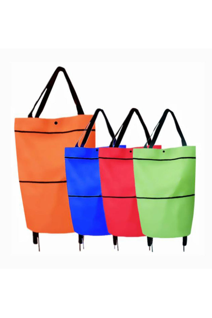 Custom Logo Foldable Telescopic Nylon Shopping Trolley