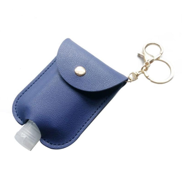 Custom Logo Leather Cover Epidemic Prevention Bottle Keychain | Premium Corporate Gifts and Custom Gifts