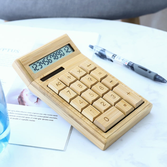 Custom Logo Bamboo and Wood Calculator | Premium Corporate Gifts and Custom Gifts