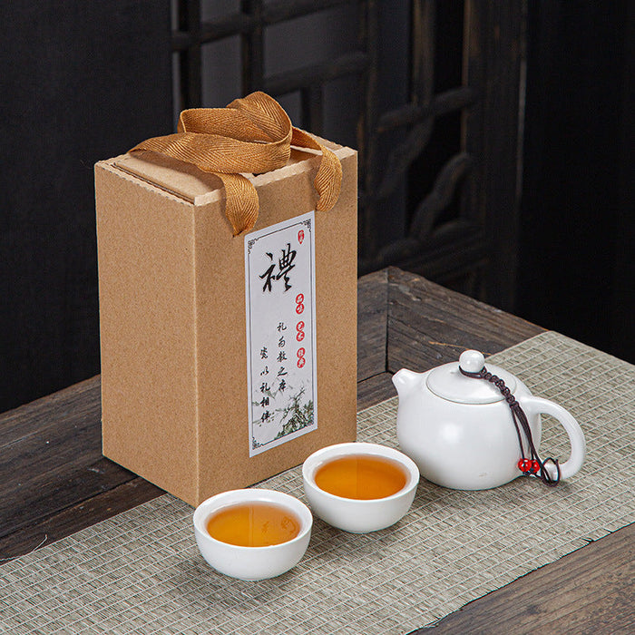 Custom Logo One Pot and Two Cups Gift Box