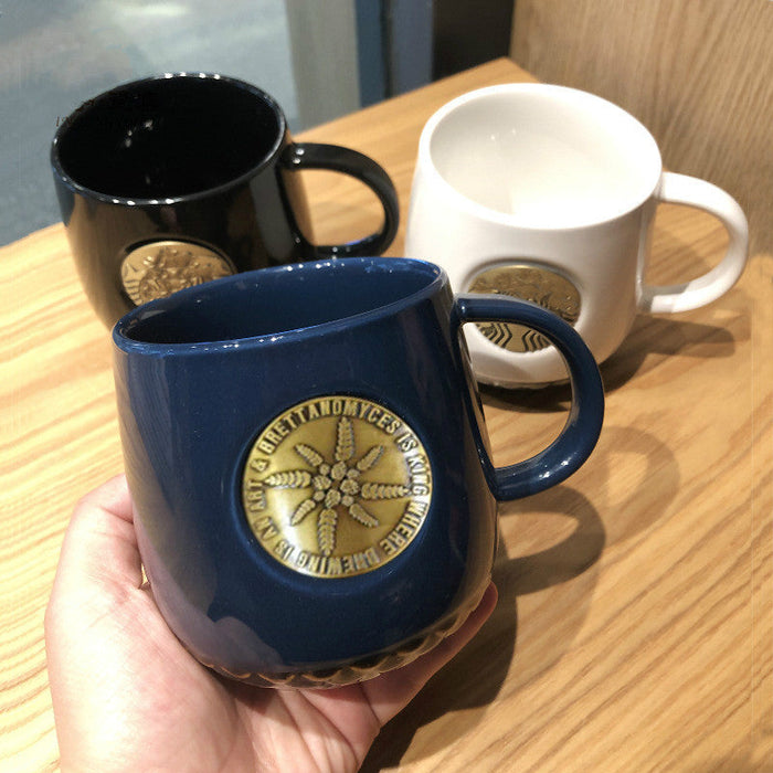 Custom Logo Starbucks Similar Copper Sheet Cylinder Cup