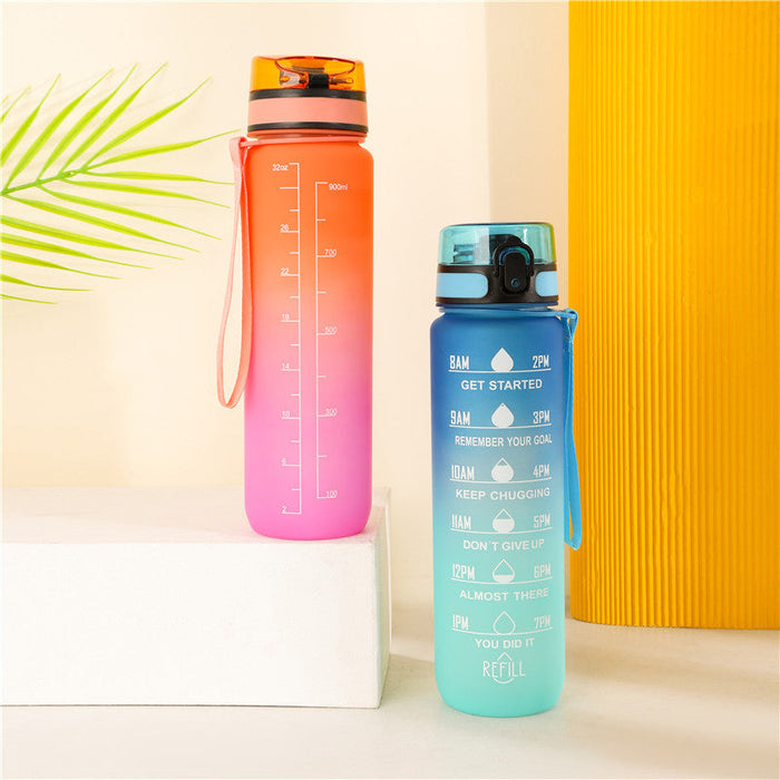 Custom Logo Colourful Gradient Colour Water Bottle 1L