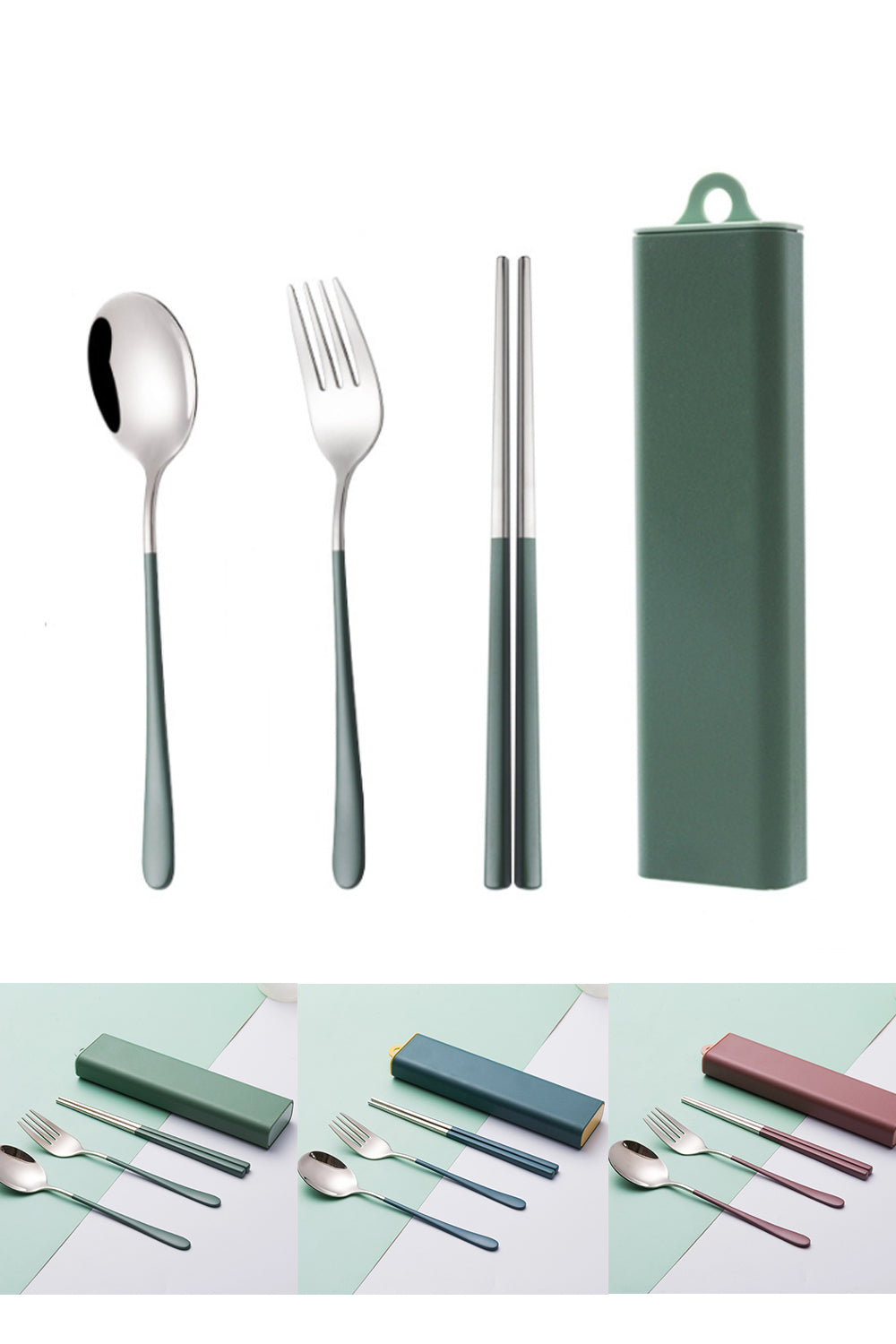 Custom Logo   304 stainless steel pull-out cutlery set | Premium Corporate Gifts and Custom Gifts