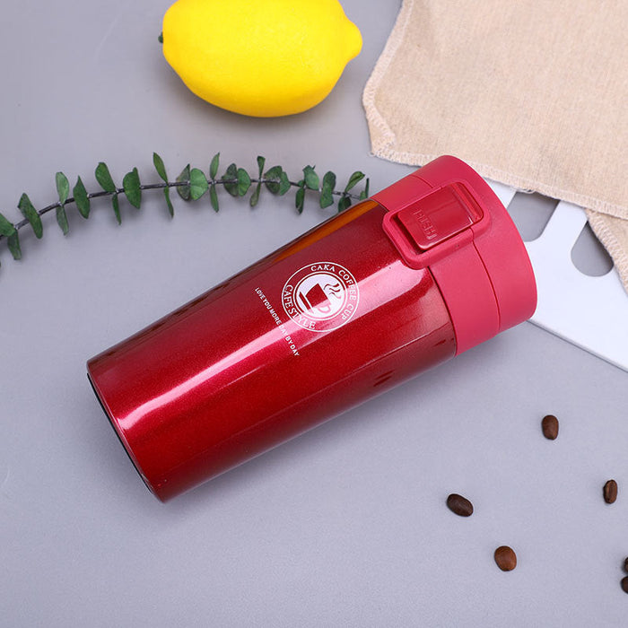 Custom Logo Double-Layer Car Bouncing Coffee Cup