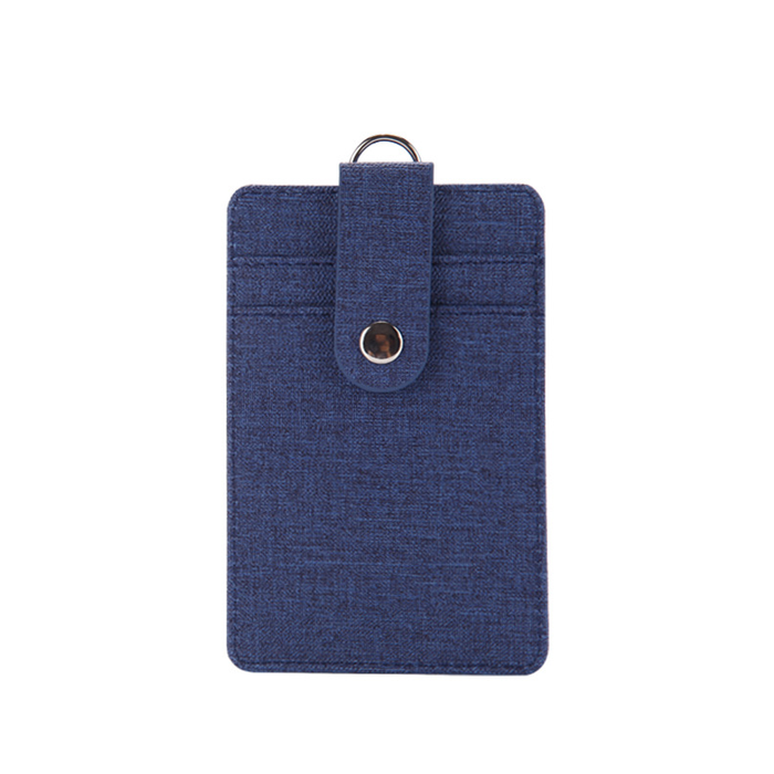 Custom Logo PU Leather Anti-Theft Buckle ID Case