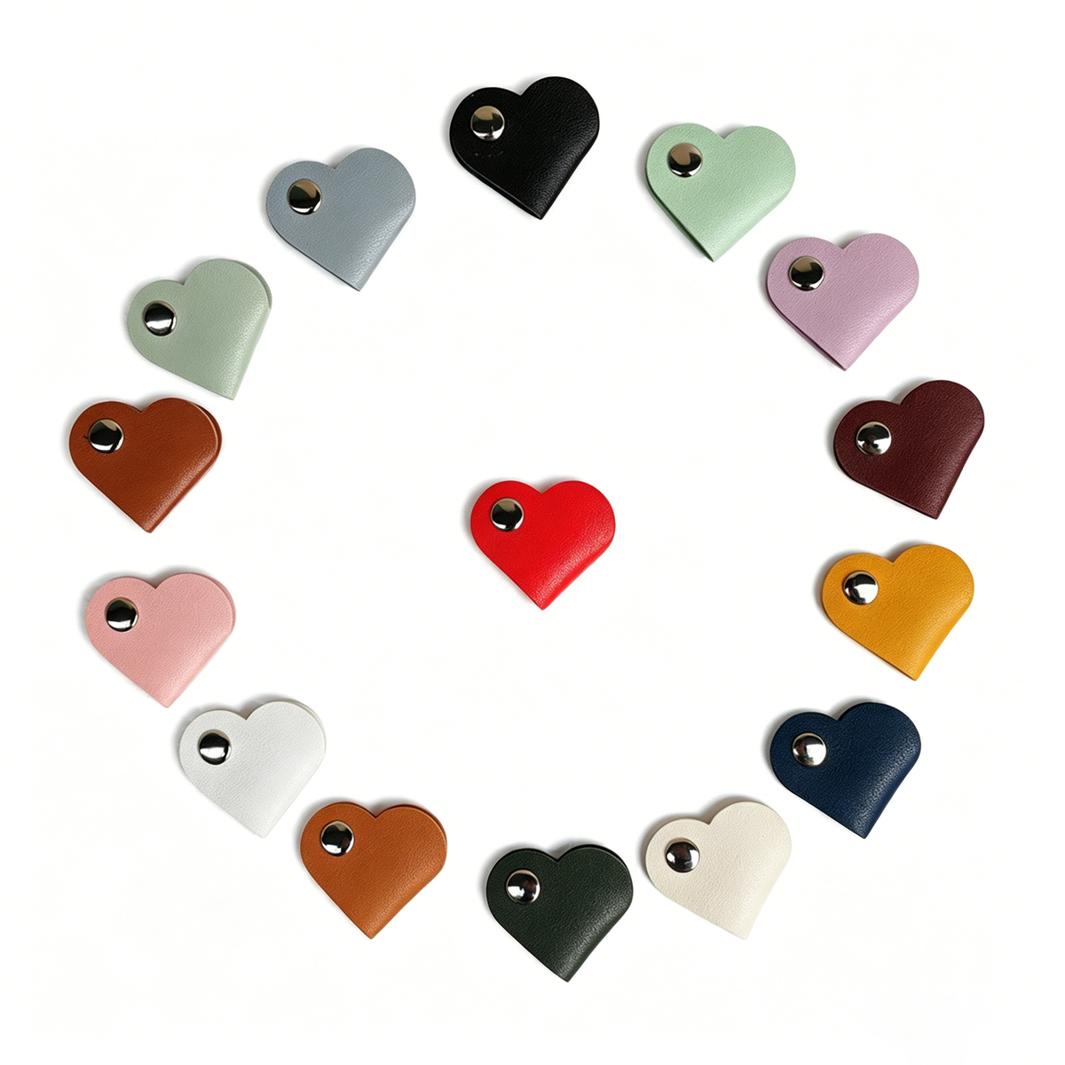 Custom Logo Leather Heart Cable Organiser | Premium Corporate Gifts and Custom Gifts