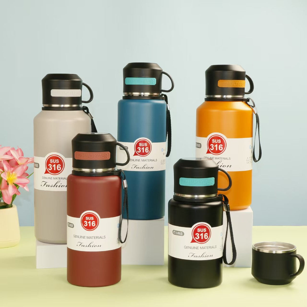 Custom Logo 316 Stainless Steel Insulated Tea Infuser Bottle | Premium Corporate Gifts and Custom Gifts