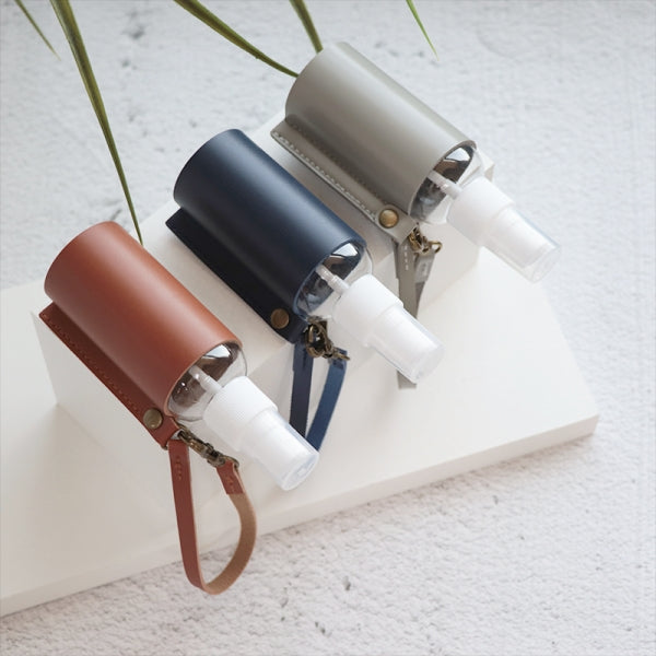Custom Logo Leather Multi-Colored Cylindrical Spray Bottle Holster | Premium Corporate Gifts and Custom Gifts