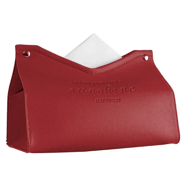 Custom Logo Textured thick leather tissue paper box | Premium Corporate Gifts and Custom Gifts