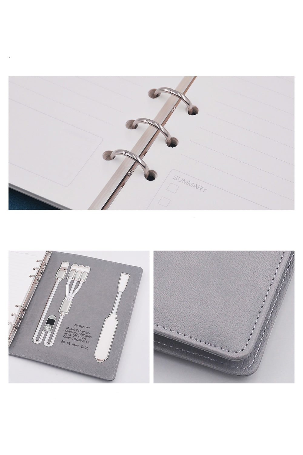 Custom Logo Charging Premium Multifunctional Office Notebook with Desk Lamp | Premium Corporate Gifts and Custom Gifts