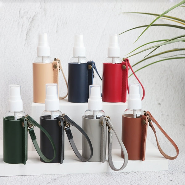 Custom Logo Leather Multi-Coloured Cylindrical Spray Bottle Holster