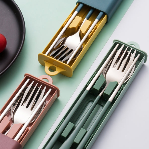 Custom Logo 304 Stainless Steel Pull-Out Cutlery Set