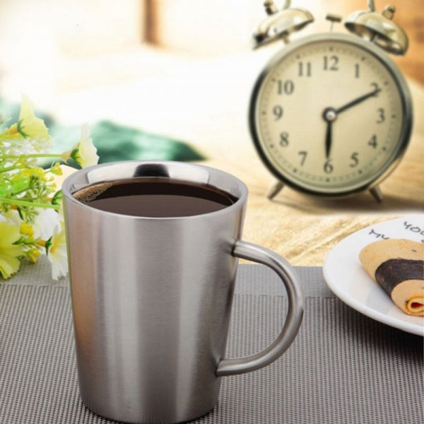 Custom Logo Stainless Steel Three-Colour Coffee Cup