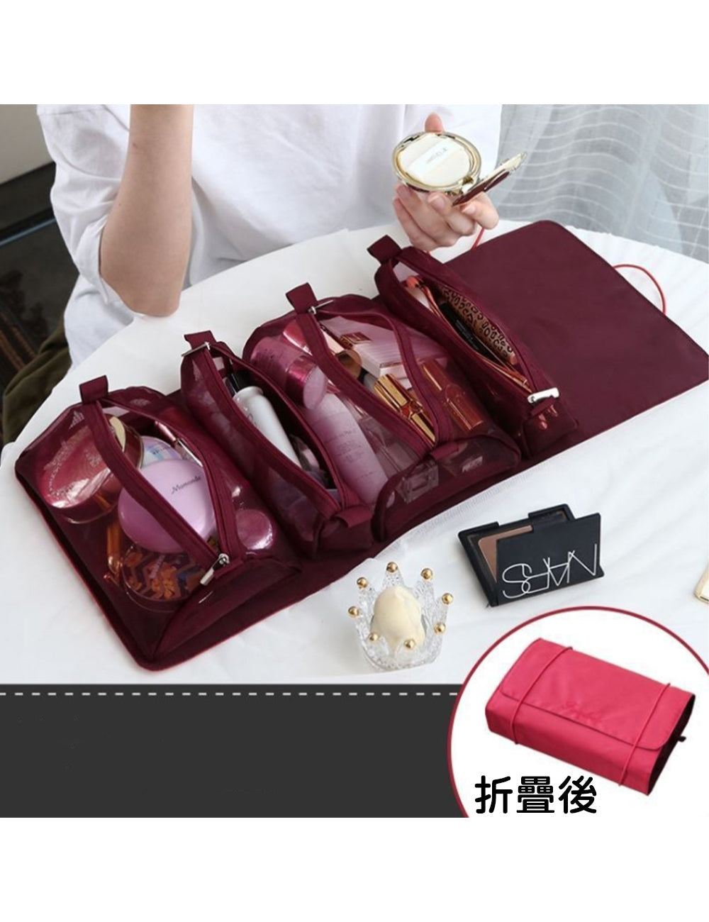 Custom Logo Travel Detachable Folding Toiletry Bag | Premium Corporate Gifts and Custom Gifts