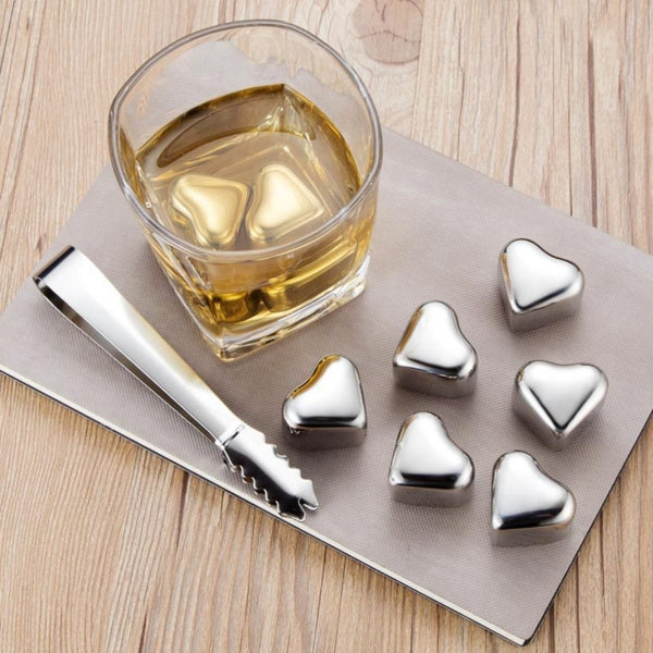 Custom Logo Heart-Shaped Stainless Steel Quick-Frozen Ice Cubes
