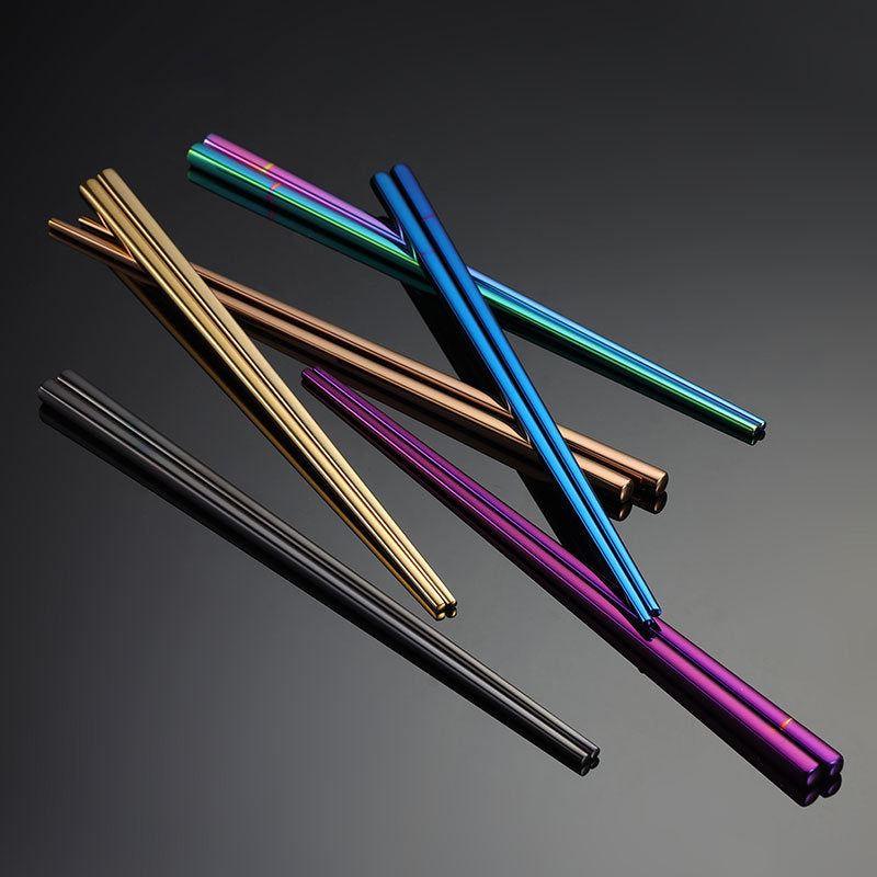 Custom Logo Multi-colored double chopsticks tableware set | Premium Corporate Gifts and Custom Gifts