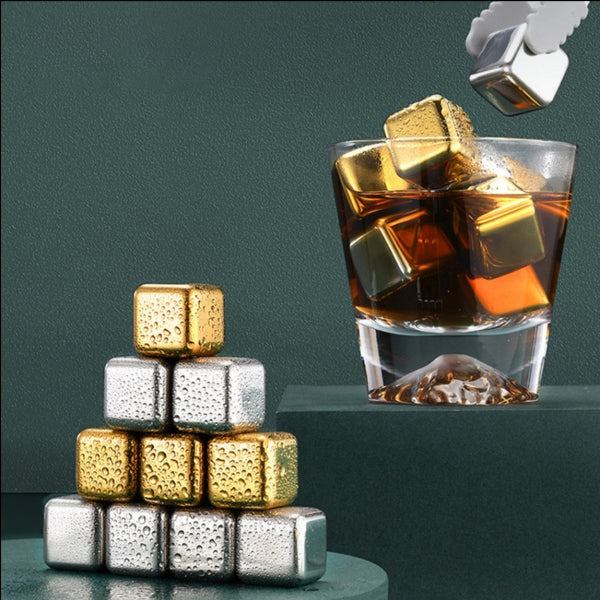 Custom Logo Stainless Steel Eco-Friendly Ice Cube Set