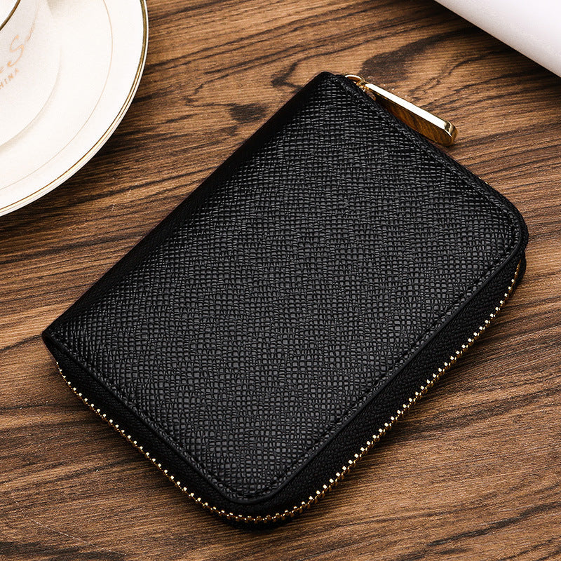 Custom Logo Textured zipper leather coin purse | Premium Corporate Gifts and Custom Gifts
