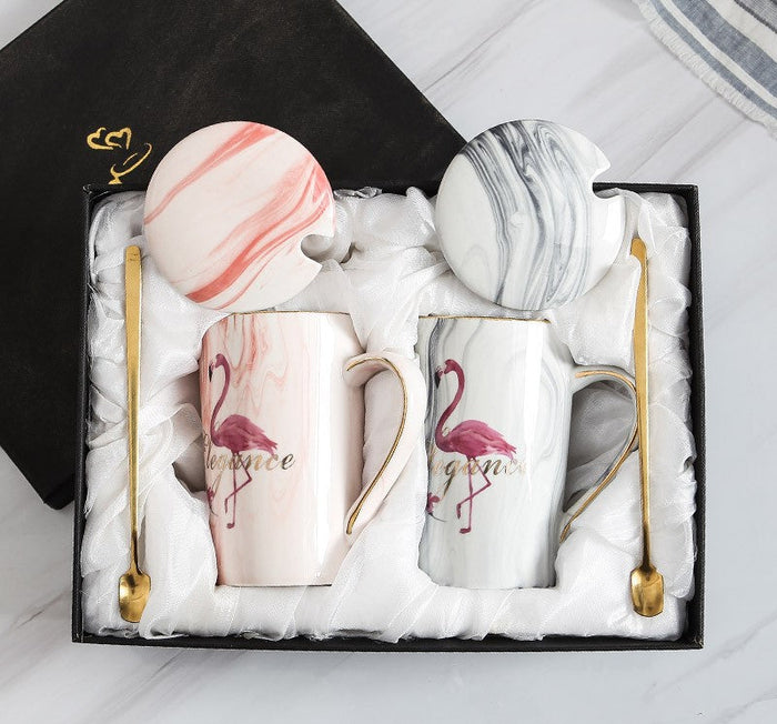 Custom Logo European Style Stone Pattern Cup Gift Box