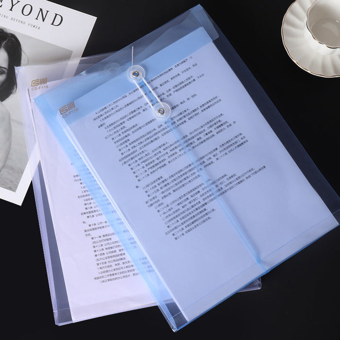 Custom Logo A4 Transparent Rope Folder Document Bag