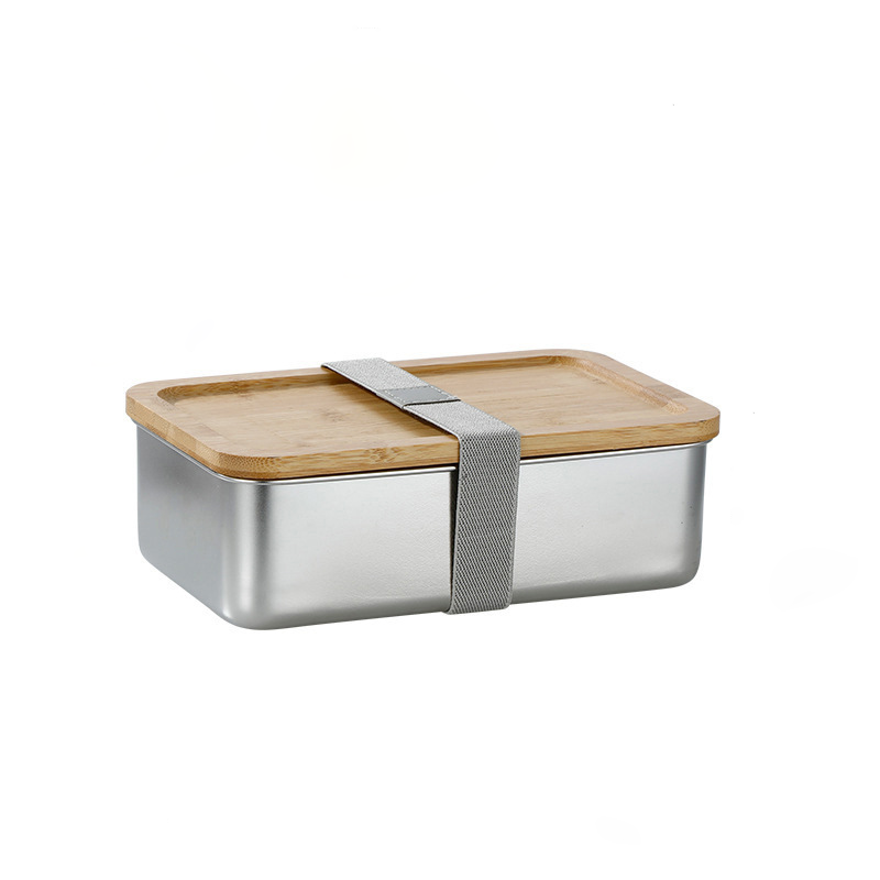Custom Logo Stainless Steel Bamboo Lid Bento Box | Premium Corporate Gifts and Custom Gifts