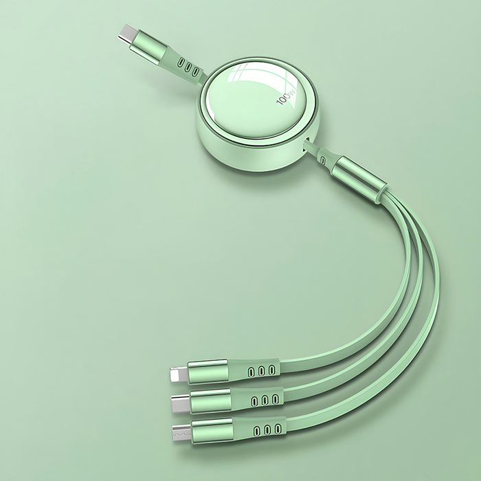 Custom Logo Car Fast Charging 3-in-1 Charging Cable