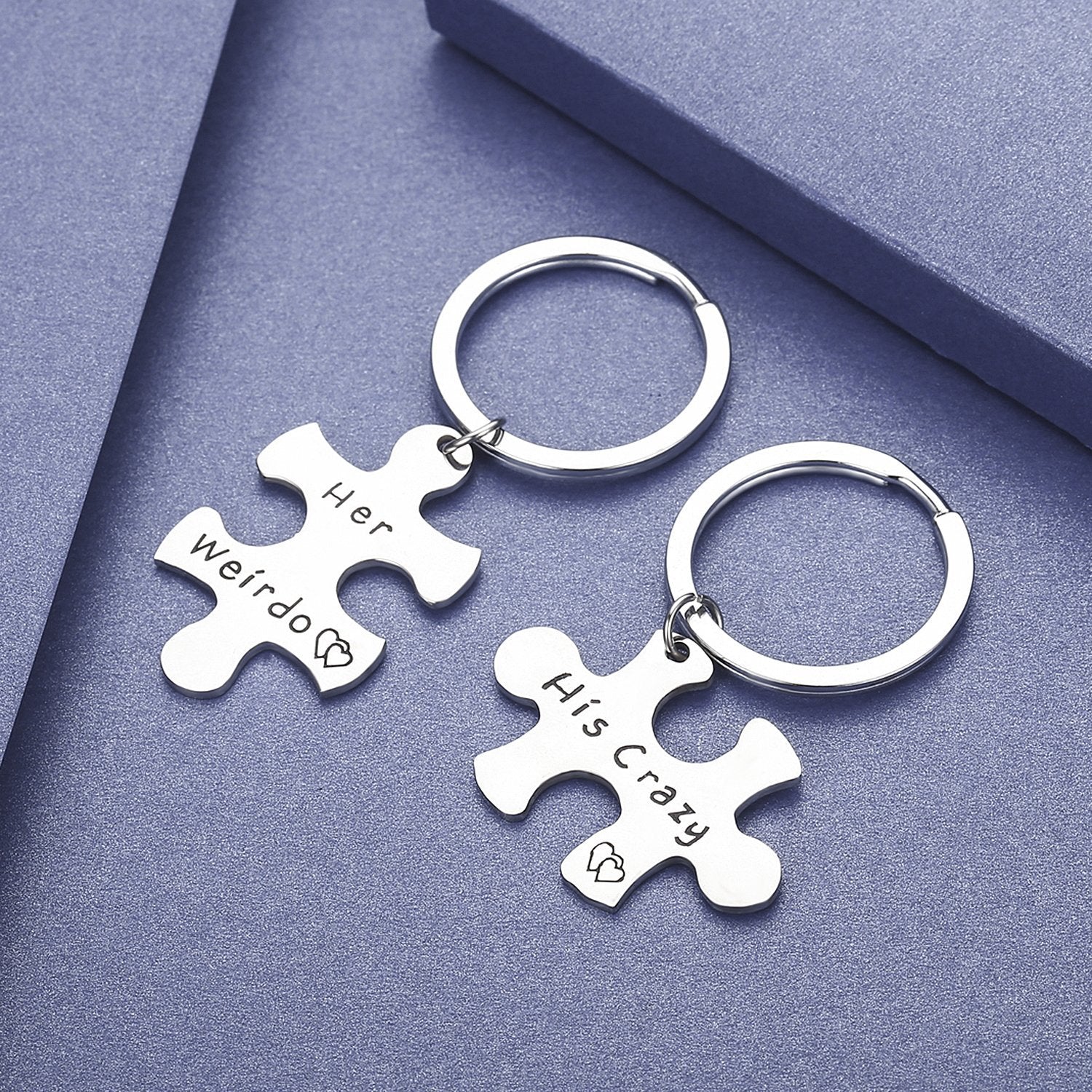 Custom Logo Stainless Steel Puzzle Charm Keychain | Premium Corporate Gifts and Custom Gifts