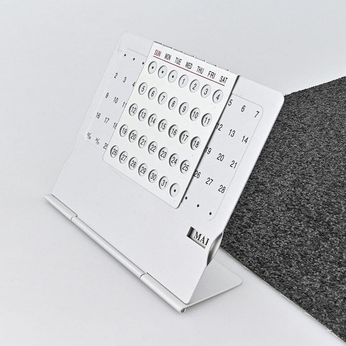 Custom Logo Creative Ultra-Thin Aluminium Perpetual Calendar