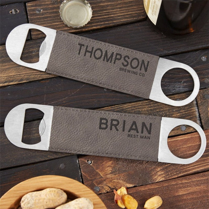 Custom Logo Leather Beer Bottle Opener