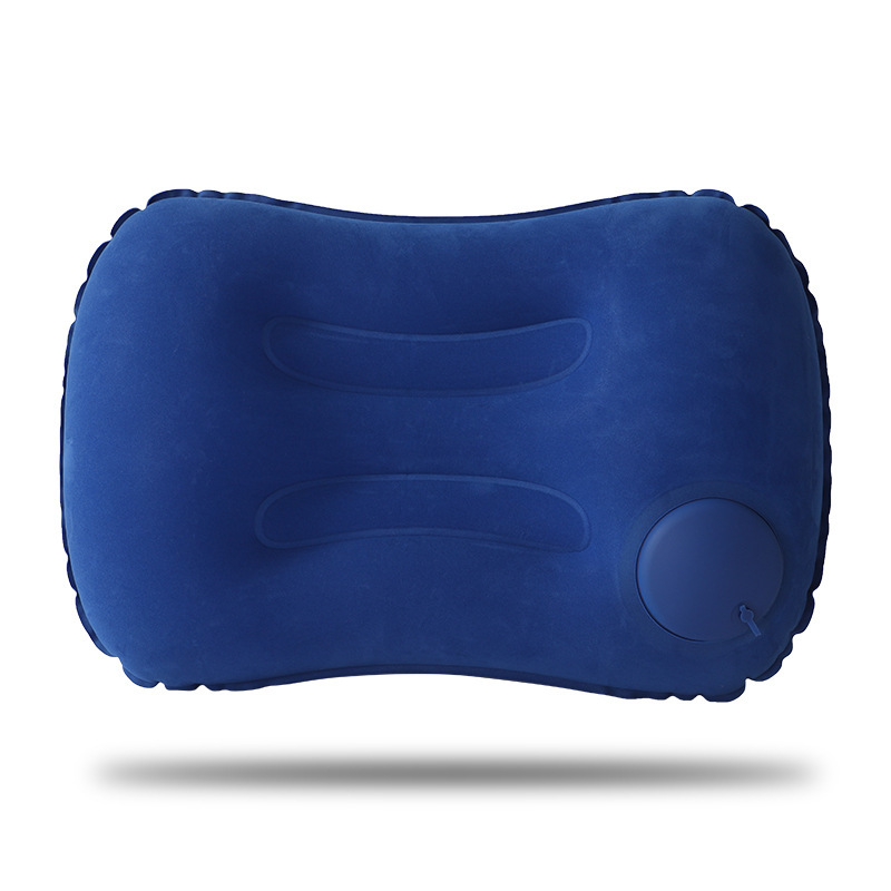 Custom Logo Press-type square inflatable neck pillow (flocked) | Premium Corporate Gifts and Custom Gifts
