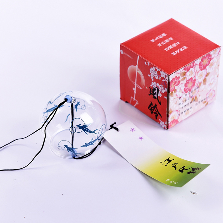 Custom Logo Japanese Glass Small Wind Chime Charm | Premium Corporate Gifts and Custom Gifts