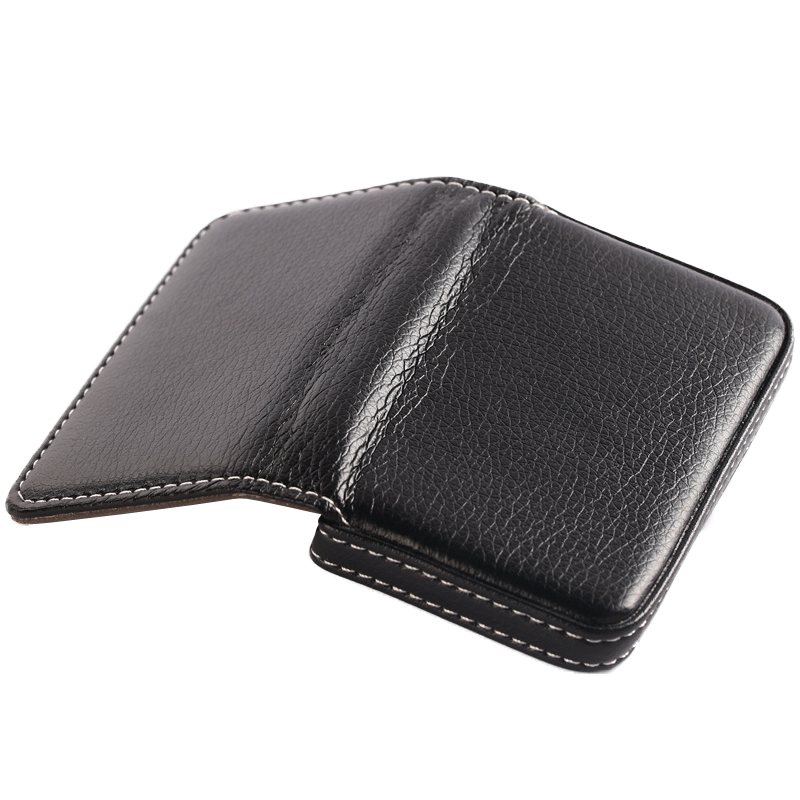 Custom Logo Textured leather magnetic business card holder | Premium Corporate Gifts and Custom Gifts