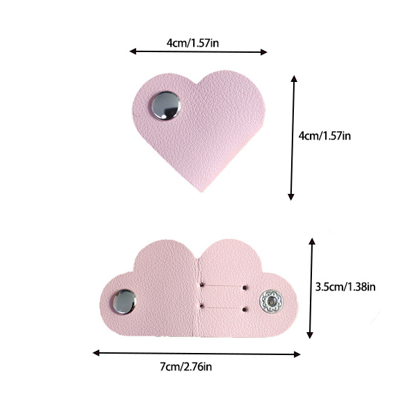 Custom Logo Leather Heart Cable Organiser | Premium Corporate Gifts and Custom Gifts