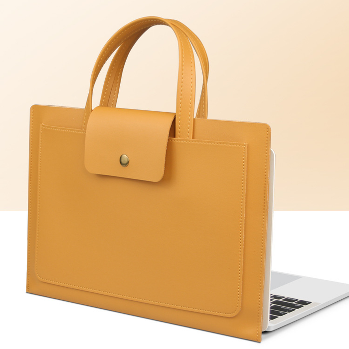 Custom Logo Leather Laptop Bag Briefcase